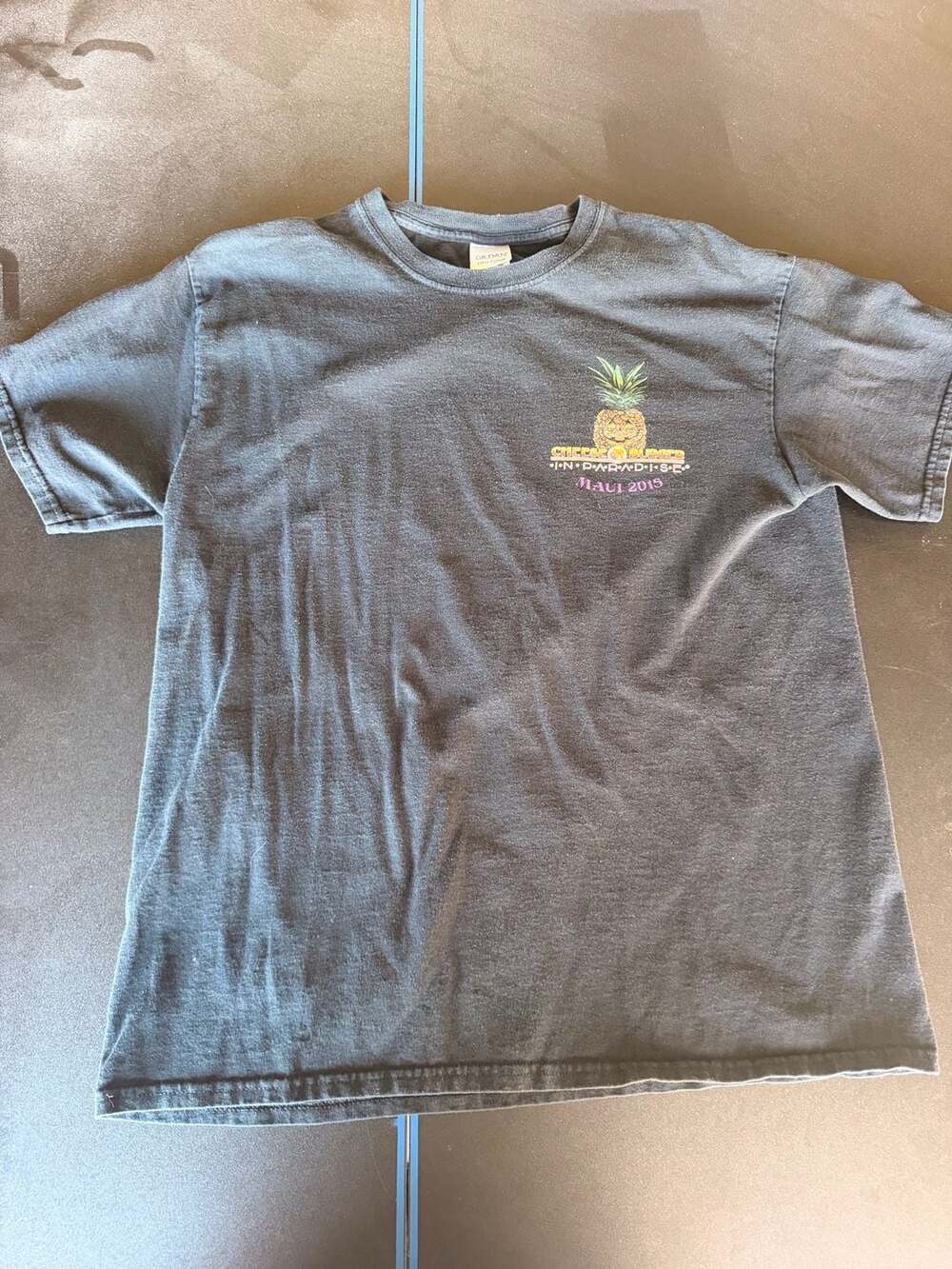 Gildan Cheeseburger in Paradise Maui 2015 Happy Hulaween T-Shirt Size Large